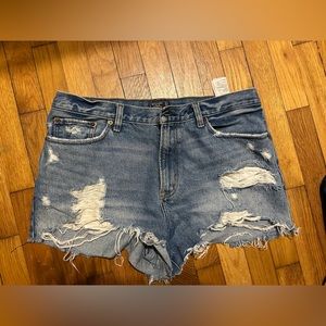 Abercrombie size 32/14, distressed jean shorts